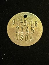 Tag Token USDA 91-B-16 #2145 comprar usado  Enviando para Brazil