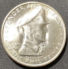Peso Douglas MacArthur 1947-S gema de prata não circulada, usado comprar usado  Enviando para Brazil