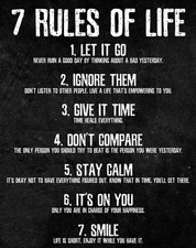 Rules life poster for sale  Raleigh