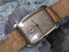Relógio de pulso Bulova vintage folheado a ouro rosa art déco, porcas escalonadas, usado comprar usado  Enviando para Brazil