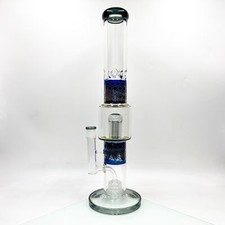 NOVO! Cachimbos de água de vidro pirogênico prata 16 polegadas Smoking Perc Bong com tigela de 14 mm, usado comprar usado  Enviando para Brazil