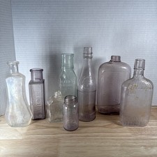 LOTE DE 8 FRASCOS DE REMÉDIO BOTICÁRIO VINTAGE - Ametista, água e vidro transparente comprar usado  Enviando para Brazil