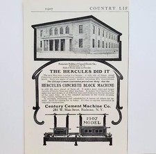 Máquina de concreto 1907 Century Cement Hercules GE Building Schenectady impressão AD comprar usado  Enviando para Brazil