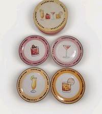 Pratos aperitivos para bebidas de festa BIA Cordon Bleu com receitas de coquetéis. Conjunto de 4 comprar usado  Enviando para Brazil