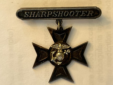 Distintivo usmc sharpshooter usato  Spedire a Italy