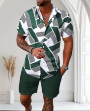 Camisa masculina slim fit estampada tamanho GG importada poliéster lycra moda verão, usado comprar usado  Enviando para Brazil
