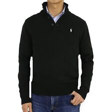 *NOVO - POLO RALPH LAUREN MASCULINO CLÁSSICO SUÉTER DE ALGODÃO 3 BOTÕES - PRETO: P - 4XL, usado comprar usado  Enviando para Brazil