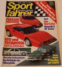 Sportfahrer 5/1985 Ferrari GTO, Testarossa, Fiat Uno turbo, Renault 5 GT turbo, comprar usado  Enviando para Brazil