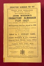 1927 wisden softback for sale  HIGH PEAK