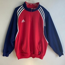 Pulôver masculino Adidas Climacool anos 90 1/4 zíper moletom GG vermelho azul 3 listras Y2K comprar usado Pulôver masculino Adidas Climacool anos 90 1/4 zíper moletom GG vermelho azul 3 listras Y2K comprar usado  Enviando para Brazil
