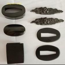 Czarny zestaw okuć Fuchi Kashira Menuki Habaki Seppa do miecza JP Katana Tanto na sprzedaż  Wysyłka do Poland