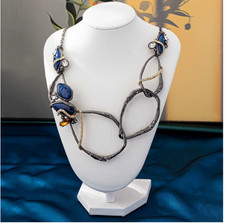 Colar feminino retrô banhado a ouro pingente de cristal natural de dois tons AB comprar usado  Enviando para Brazil