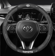 Capa de volante 15" couro ecológico + fibra de carbono para Toyota todos os modelos comprar usado  Enviando para Brazil