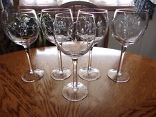 Wine etched floral for sale  Fond Du Lac