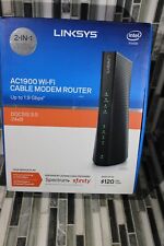 Roteador de modem a cabo Linksys alta velocidade DOCSIS 3.0 24x8 AC1900 (somente roteador), usado comprar usado  Enviando para Brazil
