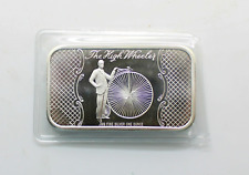 Vintage 1973 Madison Mint "The High Wheeler" Bicicleta 1 Oz .999 Barra de Prata comprar usado  Enviando para Brazil