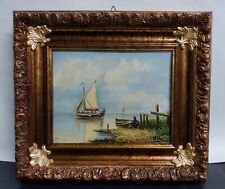 Imagen Indent de Pesca Pintado En Lona Marco La Oro Hoja Barroco + Frisos comprar usado Imagen Indent de Pesca Pintado En Lona Marco La Oro Hoja Barroco + Frisos comprar usado  Enviando para Brazil