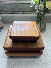 Wooden square pedestal for sale  Guadalupe