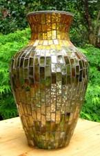 Mosaic glass vase for sale  UK