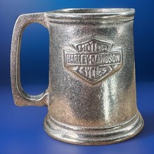 Caneca de estanho miniatura Harley Davidson 3” de altura alça de logotipo em relevo vintage comprar usado  Enviando para Brazil