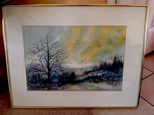 Vintage watercolor painting for sale  Caldwell