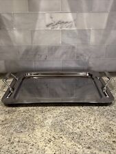 Bandeja de servir retangular All-Clad aço inoxidável bordas elevadas fácil aderência 12"X17", usado comprar usado  Enviando para Brazil
