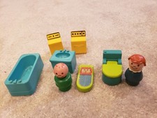 Lavadora e secadora Fisher Price Little People azul verde vaso sanitário escala pia, usado comprar usado  Enviando para Brazil
