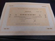 Aktie allgemeine tanklager gebraucht kaufen  Hamburg