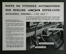 Brochure peugeot 404 d'occasion  France