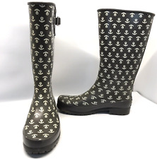 Botas de chuva femininas Sperry Walker spray top sider cinza forrado de lã tamanho 10 âncora, usado comprar usado  Enviando para Brazil