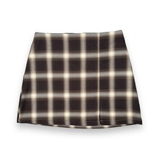 Mini-saia feminina xadrez marrom BP Nordstrom M ombre fenda frontal academia coquete comprar usado  Enviando para Brazil