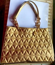 Bolsa tote Michael Kors - couro acolchoado dourado metálico comprar usado Bolsa tote Michael Kors - couro acolchoado dourado metálico comprar usado  Enviando para Brazil