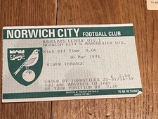 Ticket 1990 norwich for sale  DUNMOW