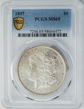 1897 Morgan dólar de prata $ MS65 PCGS seguro 949879-5 comprar usado  Enviando para Brazil
