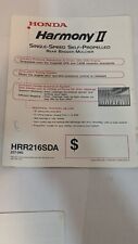 Honda harmony hrr2163pda for sale  Cleveland