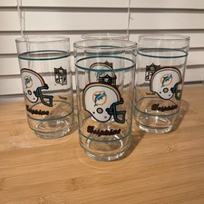 Conjunto de 4 copos promocionais vintage 1980’s Miami Dolphins Mobil Gas comprar usado  Enviando para Brazil