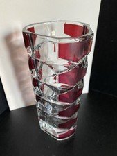 cranberry glass vase for sale  IPSWICH