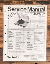 Technics SL-1700 MK2 toca-discos/suporte toca-discos Manual de serviço *original* comprar usado  Enviando para Brazil