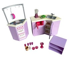 Barbie My House armário de cozinha pia fogão balcão microondas prateleira boneca brinquedo LEIA comprar usado  Enviando para Brazil
