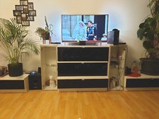 Wohnwand weiß schwarz gebraucht kaufen  Berlin