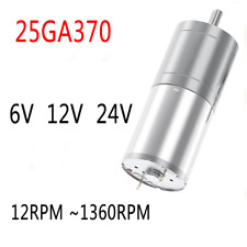 1 peça DC 6V 12V 24V motor de engrenagem 25GA370 motor de engrenagem elétrica alto torque eixo 4mm comprar usado  Enviando para Brazil