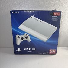 Consola Sony PS3 Super Slim 500 GB Clásica Blanca CECH-4001C Caja Completa CIB, usado segunda mano  Embacar hacia Argentina