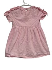 Vestido popeline de algodão Zara infantil meninas rosa manga curta babado 1183/524/620 tamanho 6 comprar usado  Enviando para Brazil