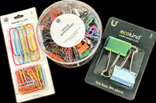 Accesorios de oficina. Clips de papel, clips de carpeta y bandas elásticas. NUEVO 476 unidades segunda mano  Embacar hacia Mexico