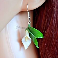 Calla lily earrings for sale  SWINDON