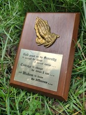 Wooden prayer plaque for sale  Hopkinton