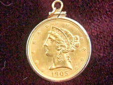 14k gold coin bezel for sale  Hyattsville