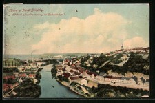 Stare a Nove Benatky, Pohled z komina tovarny na Carborundum, pocztówka , używany na sprzedaż  Wysyłka do Poland