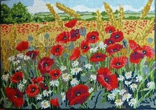 Striking needlepoint poppies for sale  HIGH WYCOMBE