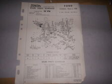 ZENITH 34VN CARB FORD CONSUL MK2 FOLHA DE PEÇAS DE REPOSIÇÃO  comprar usado  Enviando para Brazil